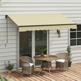 thumbnail image 4 of YYAo Patio Awnings Sun Shade Shelter, Patio Awnings, 10' x 8' Retractable Awning, 280gsm UV Resistant Sunshade Shelter, Beige, 4 of 11