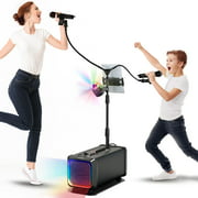 Masingo Karaoke Machine with 2 Wireless Microphones, Bluetooth Speaker System - Lento X5