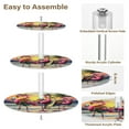 thumbnail image 4 of Wobogo Summer Flamingo 3 Tier Acrylic Cake Stand with Clear Round Hold for Wedding Holiday Birthday Baby Shower Tea Party, 4 of 8