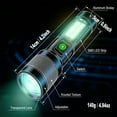 thumbnail image 3 of 3 PCS Ultra Bright Rechargeable Flashlights, 5300 High Lumens Tactical Flashlight with 6 Modes,  Adjustable Flash Light , USB-C Rechargeable, Aluminum Flashlights for Home Emergency, Hurricane- Black, 3 of 7