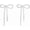 Style 1, variant on Bow Earrings for Women Rhinestone Long Tassel Earrings Ribbon Bow Drop Earring Silver Stainless Steel Dangle Earrings Cute Sparkly accessories