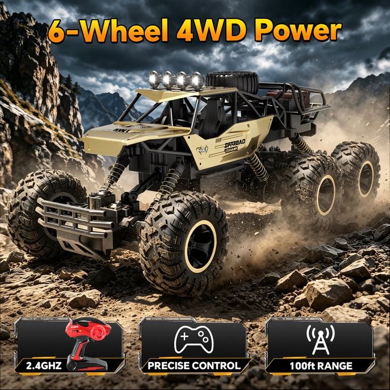 BKAXH 1:10 Remote Control Rock Crawler Truck with LED Lights photo 4