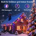 thumbnail image 6 of GLUAAE 33ft 100LED Smart Fairy Lights - RGB Color Changing String Lights with APP & Remote Control, IP65 Waterproof USB Lights for Indoor/Outdoor Christmas, Wedding, Party Decor, 6 of 8