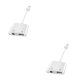thumbnail image 3 of Bearachild Adaptador de cable de audio tipo C dual Tipo C Conector de auriculares Divisor de audio Auriculares Aux 3.5 Jack Cable de carga Nuevo 3.5 mm + tipo c 2Conjunto, 3 of 6