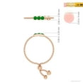 thumbnail image 4 of ANGARA Natural Three Stone Emerald Bar Bolo Ring in 14K Rose Gold for Women (Size-2mm) | May Birthstone, Birthday, Anniversary, Jewelry Gift for Women | Natural Emerald Ring, 4 of 9