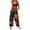 Brown, variant on Halloween Women’s Sleeveless Loose Fit Jumpsuit With Halloween Print Wide Leg Overalls Casual Style(Multicolor,M)