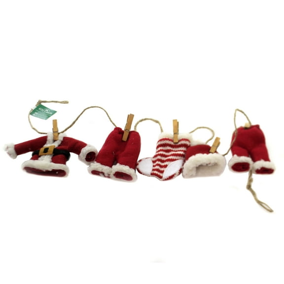 Kurt Adler 32-inches Long Cloth Santa Suit Novelty Garland