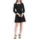 thumbnail image 1 of Vestido Retro de Cuadros con Cuello Peter Pan para Mujeres Chic M Negro, 1 of 6
