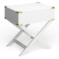 thumbnail image 6 of Furniture of America Nenol Contemporary Wood X-Shape Legs End Table in White, 6 of 9