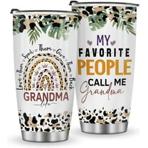 Gifts for Grandma Tumbler Mug, Mothers Day Birthday Christmas Valentines gift for Women Grandmother 20oz Stainless Steel Slider Lid Insulated Car Home Office Travel coffee cup