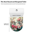 thumbnail image 5 of ZIATUBLES Hummingbird Peony Print Universal Fit Toilet Lid Cover with Elastic Edges Washable Reusable Stretchable Fabric for Most Lids Bathroom Decor Accessories, 5 of 6