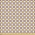 thumbnail image 1 of Mosaic Upholstery Fabric by the Yard, Retro Geometric Grid Motif in Earth Tones in Moroccan Ethnic Vintage Effects, Decorative Fabric for DIY and Home Accents, Camel and Redwood by Ambesonne, 1 of 5