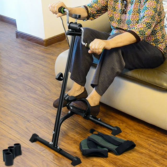 Vélo d'Exercice à Pédales pour Aînés / Résistance Réglable des Bras/jambes / Faible Impact Entraînement Physique à Domicile et Réadaptation