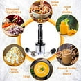 thumbnail image 2 of Moss & Stone Hand Blender Electric With Egg Whisk & Chopper, Powerful 300 Watt Immersion Hand Blender Set, Hand Mixer Set Stainless Steel Shaft & Blades, Black Handheld Blender With Ergonomic Handle, 2 of 7
