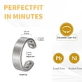thumbnail image 6 of Metaljc Magnetic Pure Copper Cuff Ring for Women, 3500 Gauss Magnet, Adjustable Fashion Jewelry Gift, 6 of 7