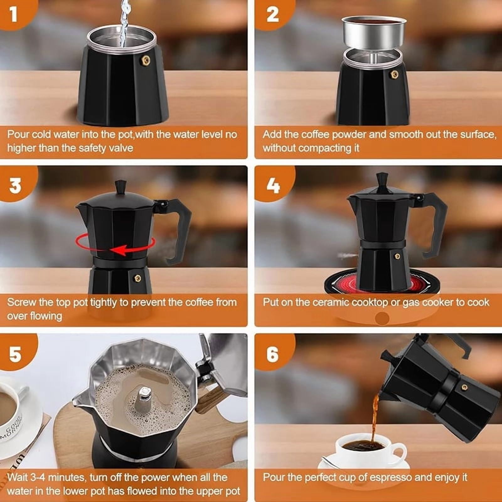 Italian Octagonal Mocha Pot – Elegant Coffee Maker for Traditional Brewing, Perfect for Home or Gifting to Coffee Lovers