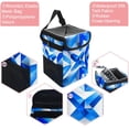 thumbnail image 2 of Flag of Israel Foldable Car Trash Bin with Lid and Leak-Proof Mini Trash Can - Hanging Storage Bag for Car Garbage Can, 2 of 6