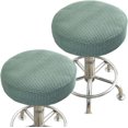 thumbnail image 1 of 2 Pcs Stretch Chair Covers, Round Swivel Stool Cover Bar Stool Cover, 35-42cm(Green), 1 of 5