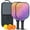 Black-1, variant on Pickleball Paddles Set Of 2, Fiberglass Surface, Vibrant Rainbow Print, 4 Balls & Bag