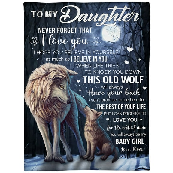To My Daughter Never Forget That I Love You Fleece Blanket, Gift From Mom To Daughter, Birthday Gift, Meaningful Gift,, 30x40in Fleece Blanket