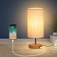 thumbnail image 1 of Pantalla de lámpara de noche con puerto de carga USB, control táctil con 3 temperaturas de color, lámpara de escritorio minimalista totalmente regulable, bombilla E27 para lectura, sala de estar, ofic, 1 of 5