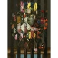 thumbnail image 2 of Green, Jacob 25x32 White Modern Wood Framed Museum Art Print Titled - Masked Flemish Bouquet II, 2 of 4
