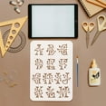thumbnail image 3 of 2 PCS Leaf Alphabet Painting Stencil with 1Pc Plastic Paint Brush 8.3x11.7inch Reusable 26 Alphabet Letters Stencils for Painting on Wood Fabric Wall Furniture DIY Home Decor, 3 of 7