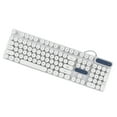 thumbnail image 1 of Mechanical Keyboard, 104 Keys USB Wired Keyboard with Colorful Backlit, Waterproof Plug and Play Computer Keyboard with Round Keycaps for Family Office Editing, 1 of 7