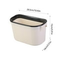 thumbnail image 4 of Kitchen Trash Can, Step-On Garbage Can with Lid, Tall Kitchen & Bathroom Trash Can, Small Office Waste Bin, Beige - Xuniizn, 4 of 7