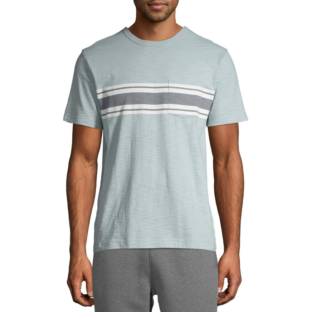 GEORGE - George Men's and Big Men's Cotton Crew Pocket T-Shirt, Up To ...