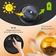 thumbnail image 4 of KOMI Garden Solar Lights Outdoor(2Pack) , Amber Crackle Globe Glass Lotus Decoration , Waterproof Orange Metal LED Flower Lights for Patio,Lawn,Walkway,Tabletop,Ground, Garden Gifts for Women, 4 of 7