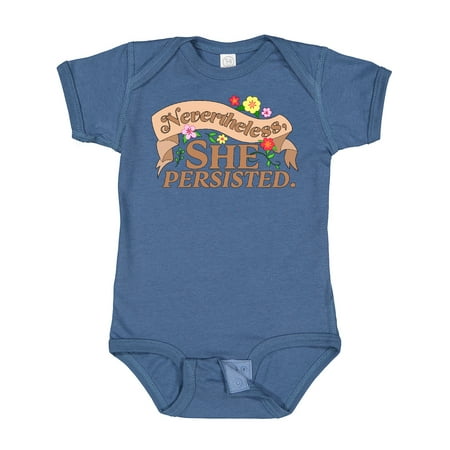 

Inktastic Nevertheless She Persisted Gift Baby Boy or Baby Girl Bodysuit