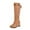 Yellow, variant on Fesfesfes Tall Boots for Young Ladies Warm Solid Knee High Boots Round Toe Lace Bandage Booties High Heel Boots Shoes US:7(39)