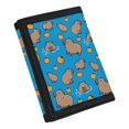 thumbnail image 2 of Chririnla Capybara Orange Pattern Trifold Card Wallet, Polyester Children's Wallet for Sports, Compact Slim Coin Bags, 2 of 6