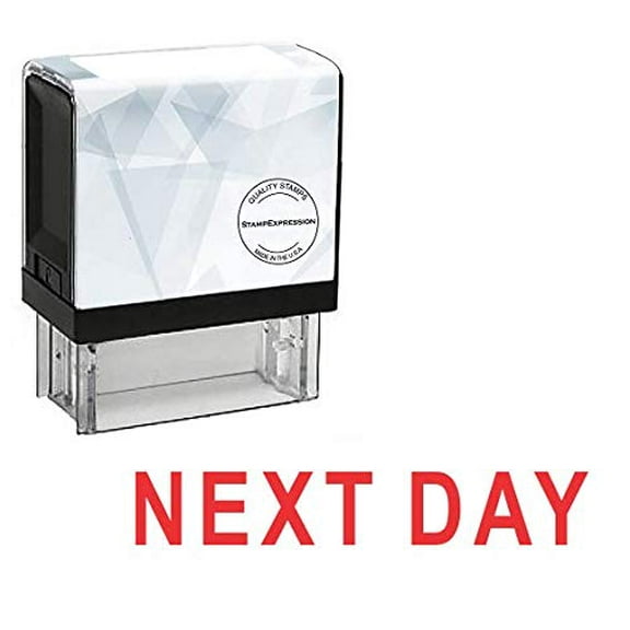 StampExpression - Next Day Office Self Inking Rubber Stamp - Red Ink (A-5898)