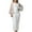 White, variant on IROINNID Long Sleeve Dress for Women Spring/Summer Beaded Lantern Sleeve Wrap Hip Ball Evening Dress,White