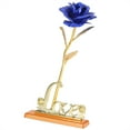 thumbnail image 1 of Flor de Lámina de Oro de 24 Quilates Con Rosa Morada, Decretación de Mesa para el HOGAR COLECCONIBLE PARA EL Día de San Valentín, Día de la Madre, NaviDad, Hecha de Material, 1 of 7
