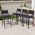 thumbnail image 7 of Crestlive Products Outdoor Bar Stools Set of 4, Patio Counter Height Barstools with Cushions, Outdoor Bar Chairs with Back & Footrest for Deck, Patio, Backyard, Garden, Poolside, Navy Blue, 7 of 7