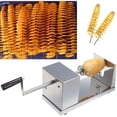 thumbnail image 3 of Stainless Steel Spiral Potato Cutter Chipper With 3 Blades, Manual Tornado Potato Slicer, 23x14x7cm Kitchen Tool For Twisted Chips & Snacks, 3 of 8