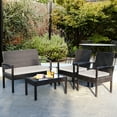 thumbnail image 4 of Costway 8PCS Patio Rattan Table Chair Set Cushioned Seat Garden Furniture, 4 of 11