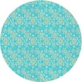 thumbnail image 1 of Ahgly Company Machine Washable Indoor Round Transitional Jellyfish Green Area Rugs, 5' Round, 1 of 7