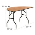 thumbnail image 5 of Flash Furniture Furman 5' Half-Round All-Occasion Wood Folding Event Table, Natural/Black, 5 of 12