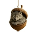 thumbnail image 2 of Summercome 2026 New Forest Animal Acorn Ornaments, 2D Cozy Forest Ornaments for Christmas Tree, Pine Cone Animal Decoration Hanging Holiday Home Decor Xmas Gift Fillers (D), 2 of 7