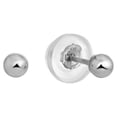 thumbnail image 3 of Jewelstop 14K Real Yellow & White Gold 2mm Ball Stud Earrings 2 Pair Set - Silicone Gold Pushbacks, 3 of 5