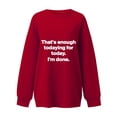 thumbnail image 4 of Xdegoge Womens Crewneck Sweatshirt with Pouch Fall Fashion 2025 Oversized Zip Up Sweatshirt Jackets Casual Long Sleeve Bomber Outerwear Winter Outfits CorpiñOs Para Mujer Red XL, 4 of 6