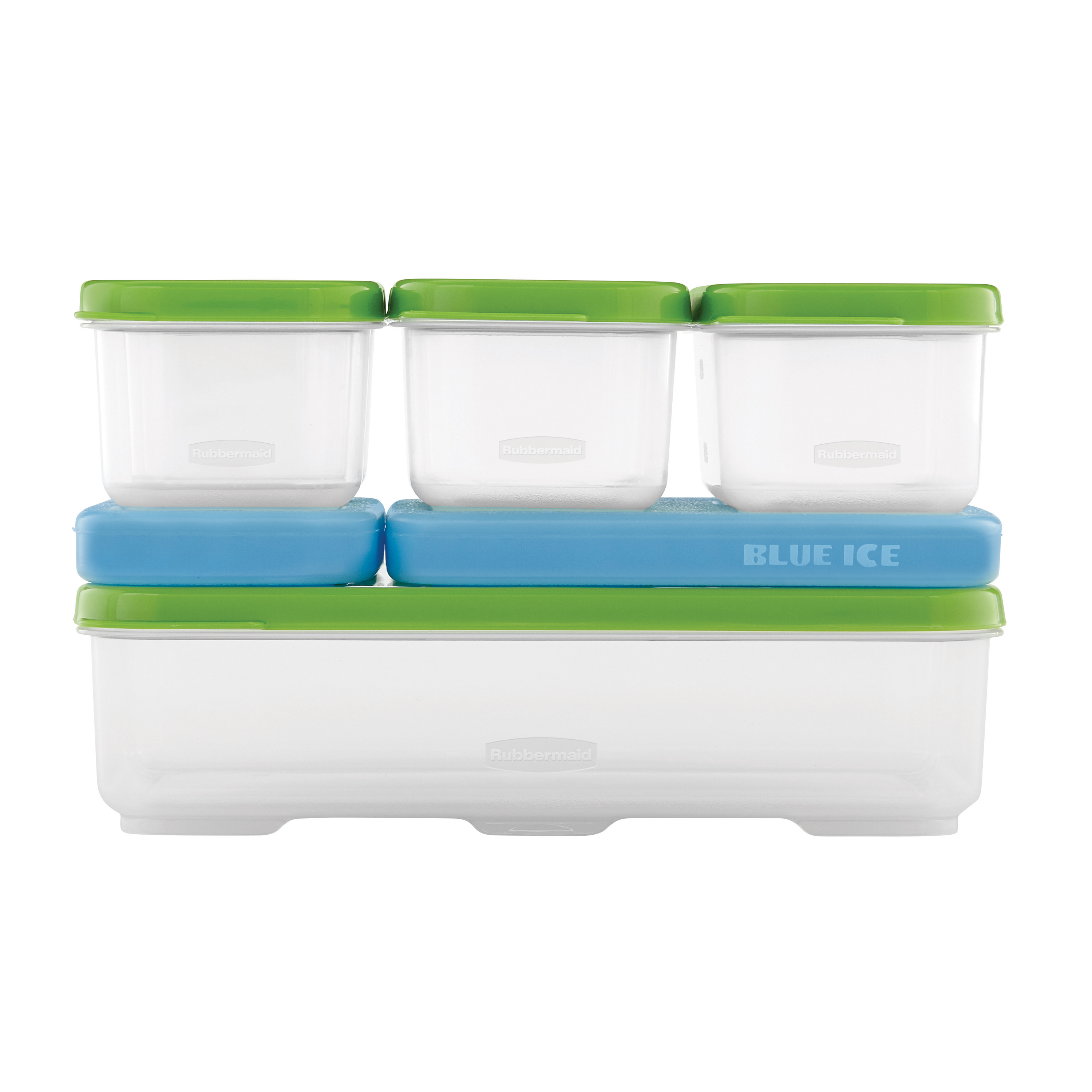 Rubbermaid LunchBlox 7-Piece Modular Entree Food Containers with Blue Ice Snap-Ins - image 2 of 4