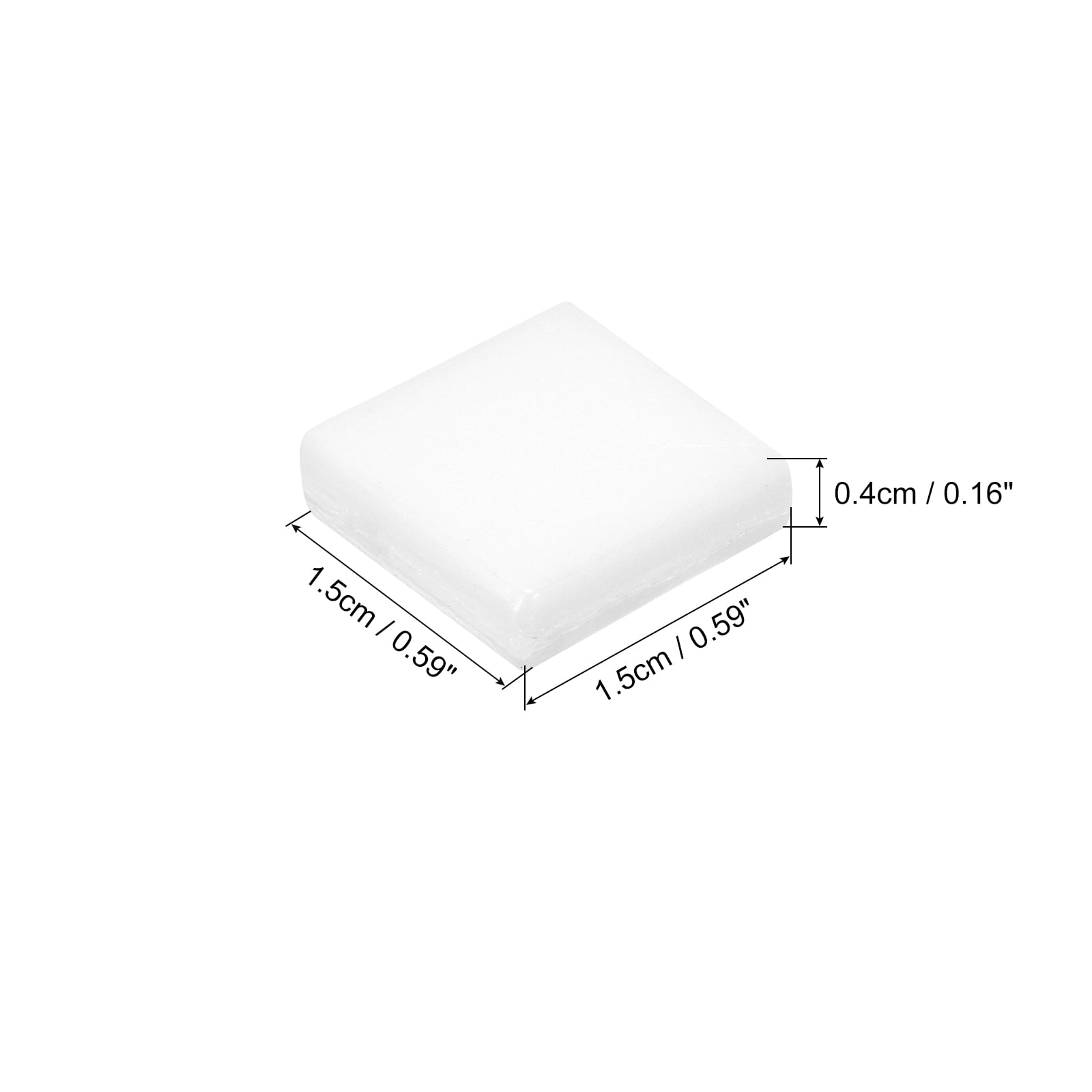 Uxcell 260Pcs Mosaic Tiles, Micro Glass Tiny Mini Mosaic Tile DIY Hobbies Handmade Crystal Free Stone Bright White