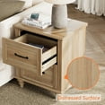 thumbnail image 6 of Set of 2 Nightstands with Charging Station, Wooden Bedside Tables with 2 Drawers, 20-Inch, Oak, 6 of 7