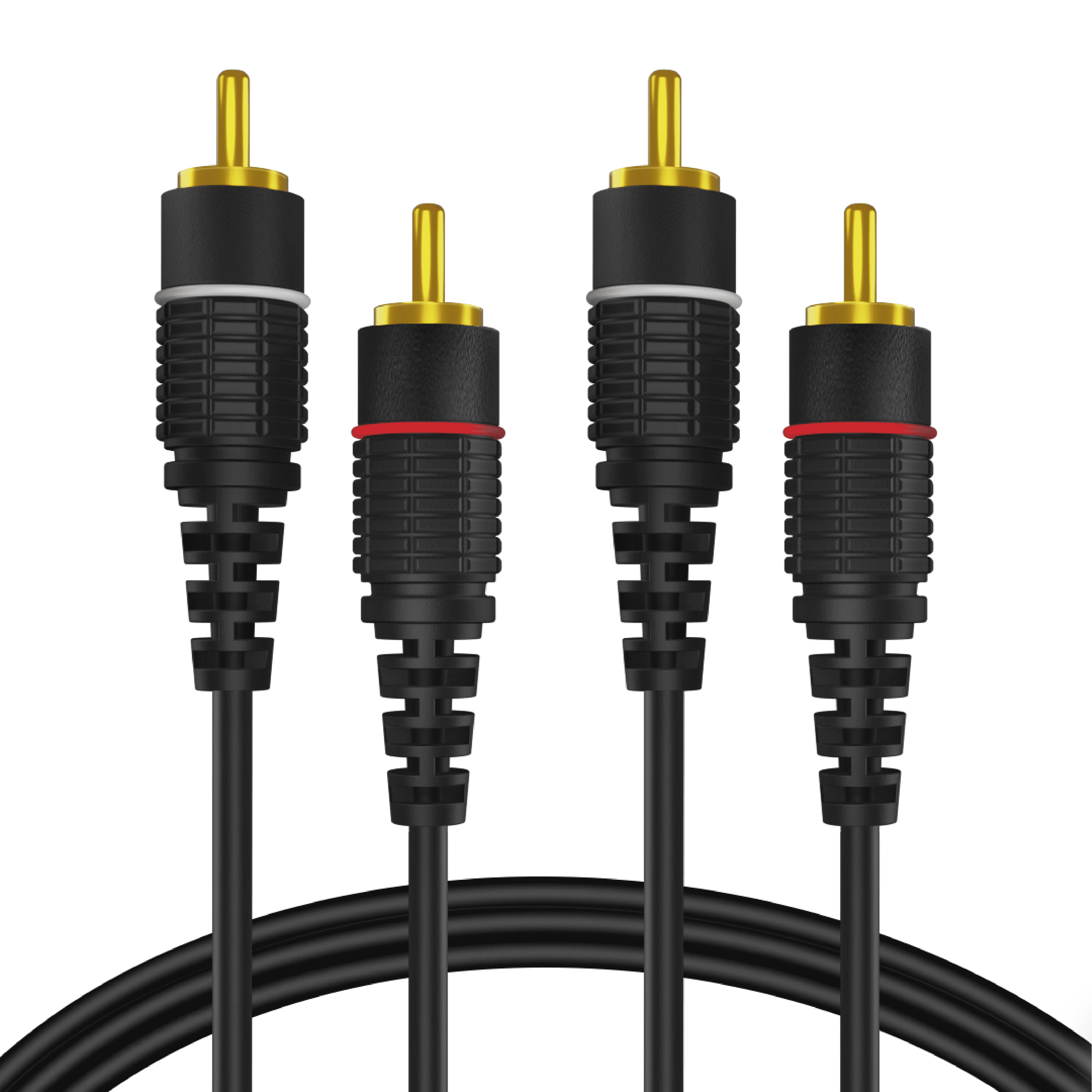  KabelDirekt – RCA/phono Y cable – 10ft long – 1 to 2 RCA/phono,  stereo audio cable (coax cable, RCA/phono male/male plugs, analog/digital,  adapter for subs/amps/Hi-Fis/home theater/receivers, black) : Electronics