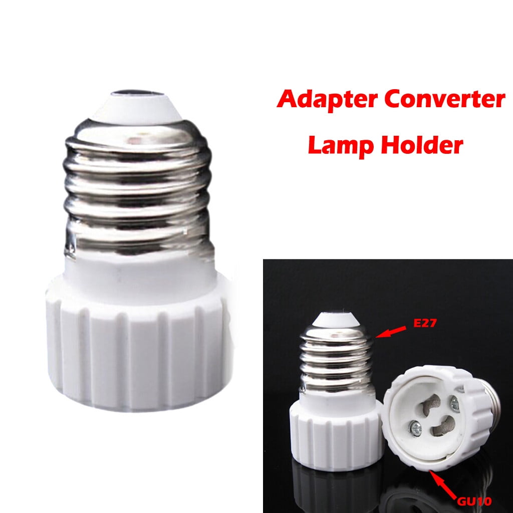 GU10 to E27 Socket Base LED Halogen CFL Light Bulb Lamp Adapter Converter Holder 